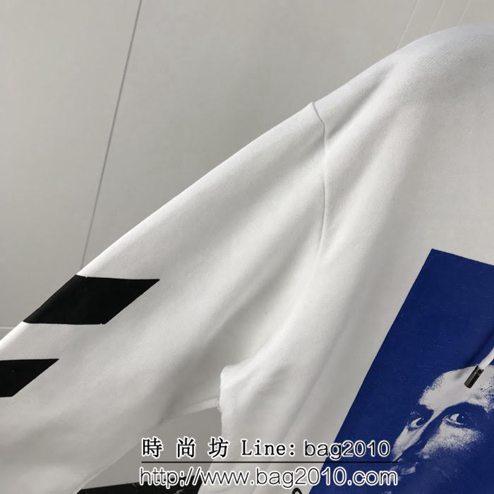 OFF-white18ss秋冬新款 貝爾尼尼人像印花 純棉衛衣 情侶款 ydi1262